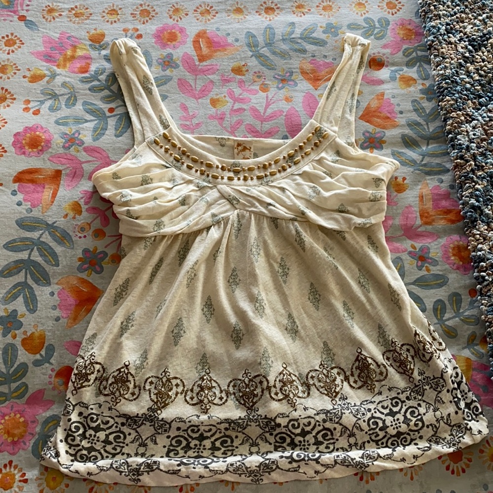 Women’s beaded tank M Anthropology